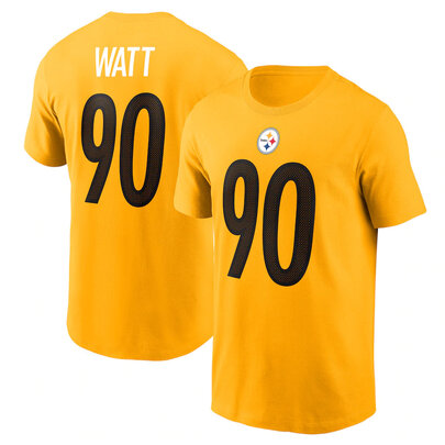 NFL Pittsburgh Steelers Team logo player name and number Footall Shirt Short Sleeve Dri-fit workout gym running sport tee