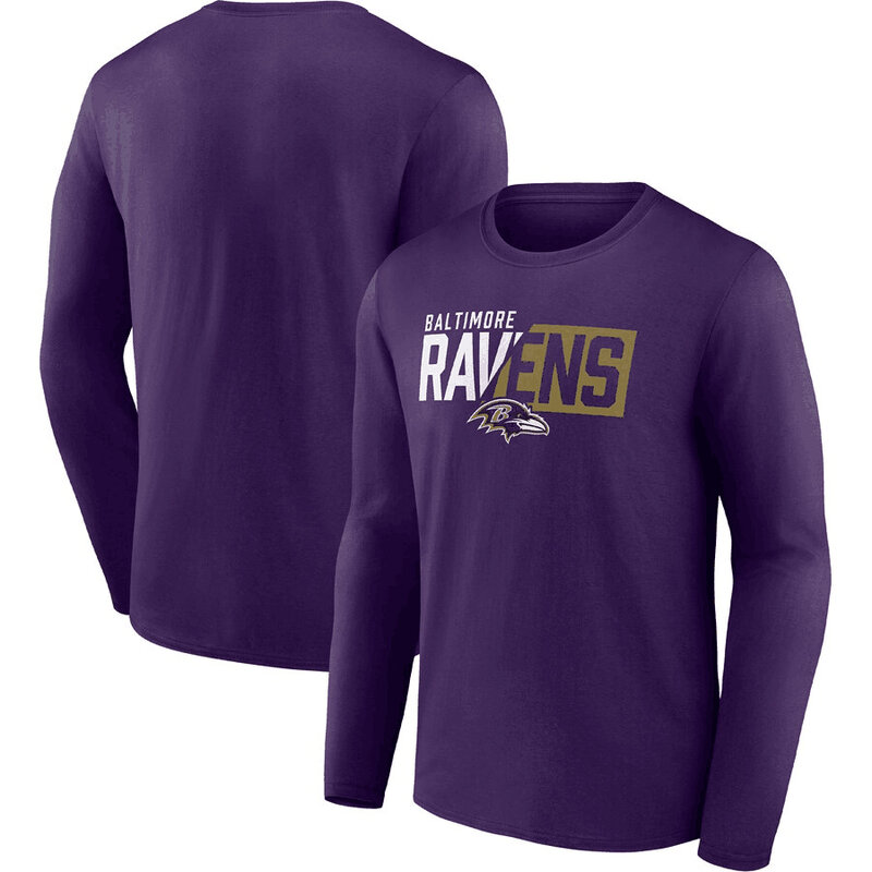 NFL Baltimore Ravens Footall Shirt Long Sleeve Dri-fit gym workout tee
