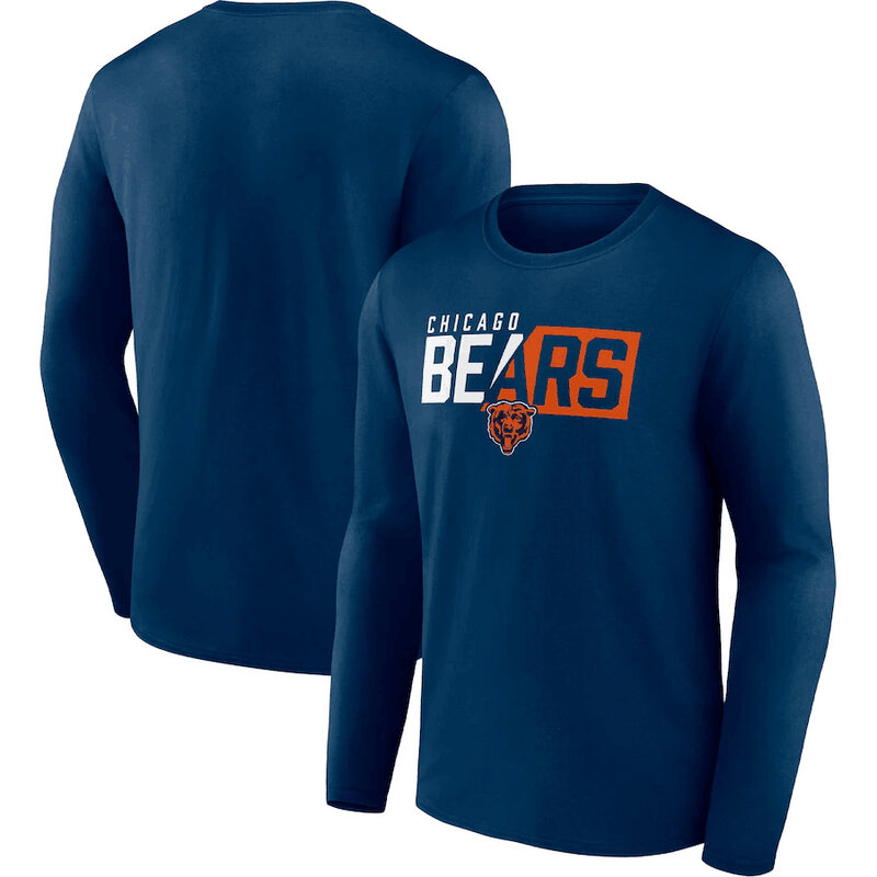 NFL Chicago Bears Footall Shirt Long Sleeve Dri-fit gym workout tee