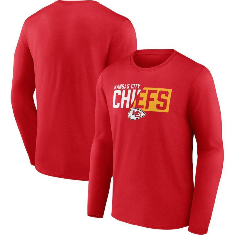 NFL Kansas City Chiefs Footall Shirt Long Sleeve Dri-fit gym workout tee