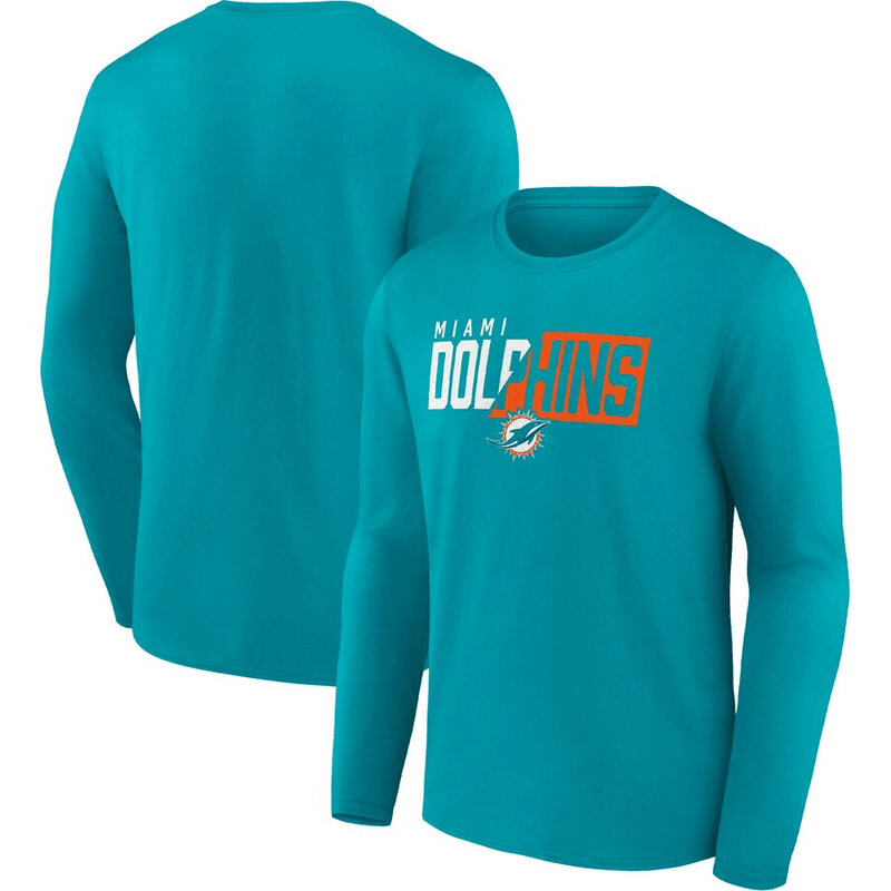 NFL Miami Dolphins Footall Shirt Long Sleeve Dri-fit gym workout tee