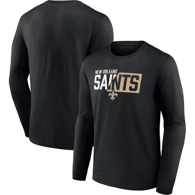 NFL New Orleans Saints Footall Shirt Long Sleeve Dri-fit gym workout tee