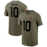 short sleeve crewneck NFL Officially Licensed Arizona Cardinals Adult Salute To Service Fan Tee for Men and Women