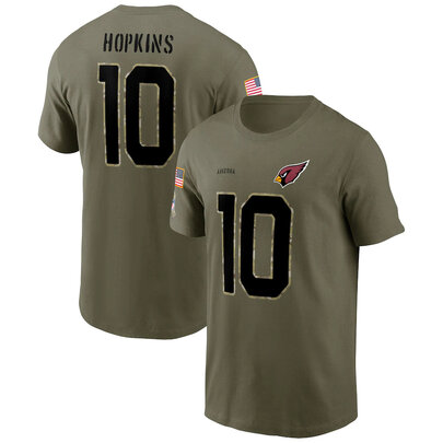 short sleeve crewneck NFL Officially Licensed Arizona Cardinals Adult Salute To Service Fan Tee for Men and Women