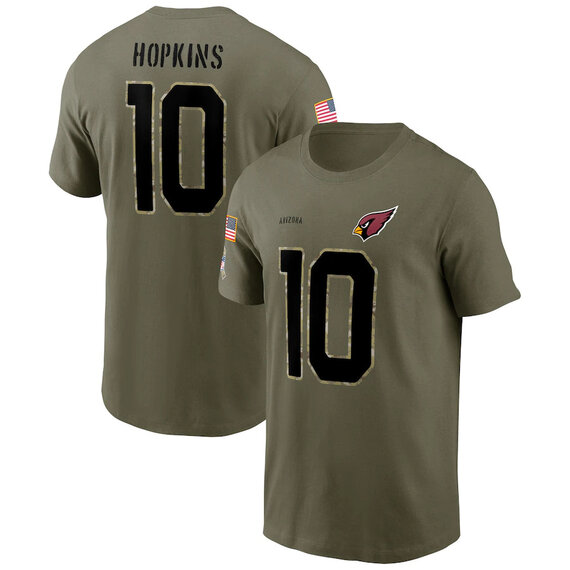 short sleeve crewneck NFL Officially Licensed Arizona Cardinals Adult Salute To Service Fan Tee for Men and Women