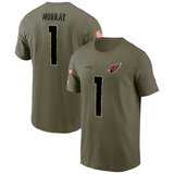 short sleeve crewneck NFL Officially Licensed Arizona Cardinals Adult Salute To Service Fan Tee for Men and Women