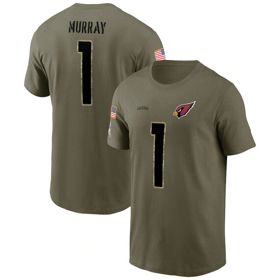short sleeve crewneck NFL Officially Licensed Arizona Cardinals Adult Salute To Service Fan Tee for Men and Women
