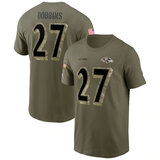 short sleeve crewneck NFL Officially Licensed Baltimore Ravens Adult Salute To Service Fan Tee for Men and Women