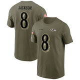 short sleeve crewneck NFL Officially Licensed Baltimore Ravens Adult Salute To Service Fan Tee for Men and Women