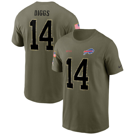 short sleeve crewneck NFL Officially Licensed Buffalo Bills Adult Salute To Service Fan Tee for Men and Women