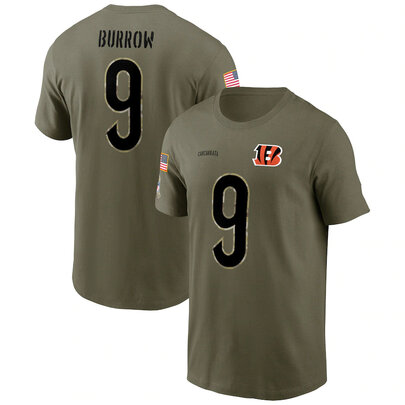 short sleeve crewneck NFL Officially Licensed Cincinnati Bengals Adult Salute To Service Fan Tee for Men and Women