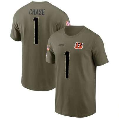 short sleeve crewneck NFL Officially Licensed Cincinnati Bengals Adult Salute To Service Fan Tee for Men and Women