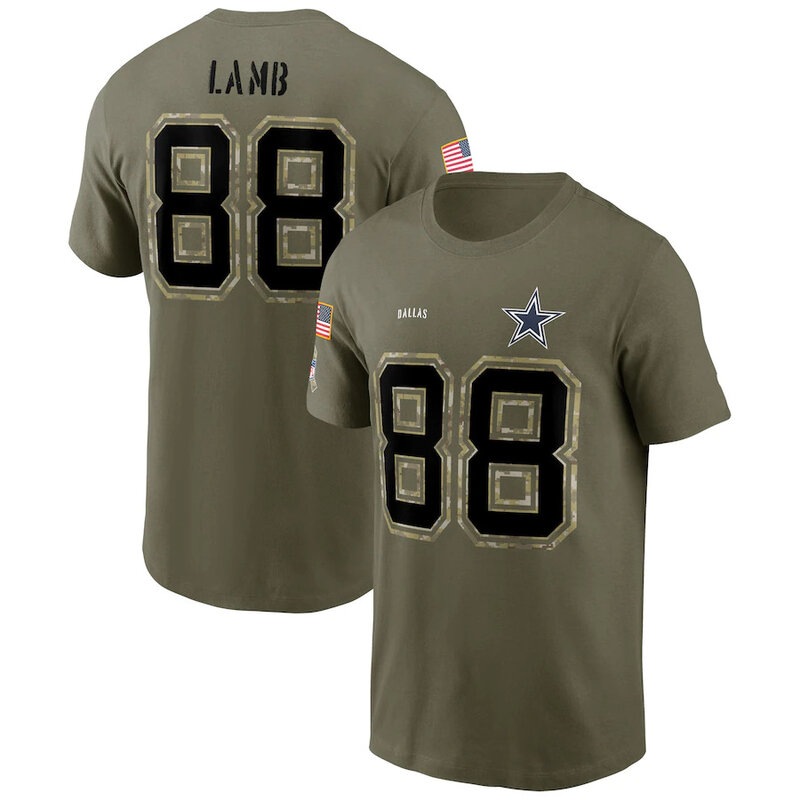 short sleeve crewneck NFL Officially Licensed Dallas Cowboys Adult Salute To Service Fan Tee for Men and Women
