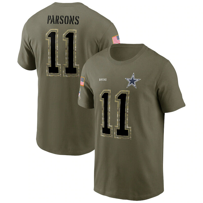 short sleeve crewneck NFL Officially Licensed Dallas Cowboys Adult Salute To Service Fan Tee for Men and Women