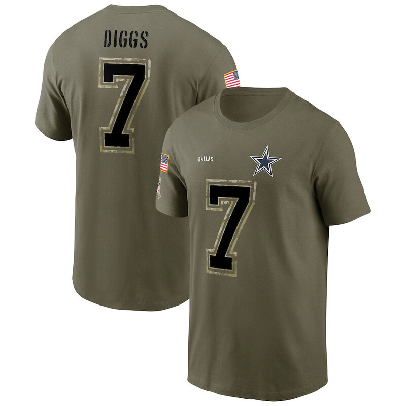 short sleeve crewneck NFL Officially Licensed Dallas Cowboys Adult Salute To Service Fan Tee for Men and Women
