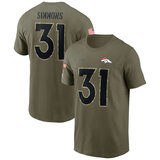 short sleeve crewneck NFL Officially Licensed Denver Broncos Adult Salute To Service Fan Tee for Men and Women