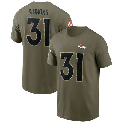 short sleeve crewneck NFL Officially Licensed Denver Broncos Adult Salute To Service Fan Tee for Men and Women