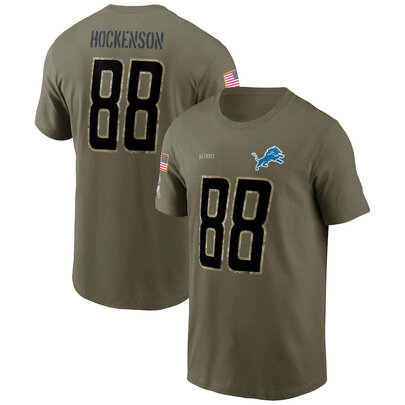 short sleeve crewneck NFL Officially Licensed Detroit Lions Adult Salute To Service Fan Tee for Men and Women