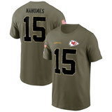 short sleeve crewneck NFL Officially Licensed Kansas City Chiefs Adult Salute To Service Fan Tee for Men and Women