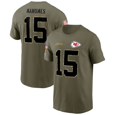 short sleeve crewneck NFL Officially Licensed Kansas City Chiefs Adult Salute To Service Fan Tee for Men and Women