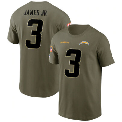 short sleeve crewneck NFL Officially Licensed Los Angeles Chargers Adult Salute To Service Fan Tee for Men and Women