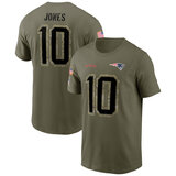 short sleeve crewneck NFL Officially Licensed New England Patriots Adult Salute To Service Fan Tee for Men and Women