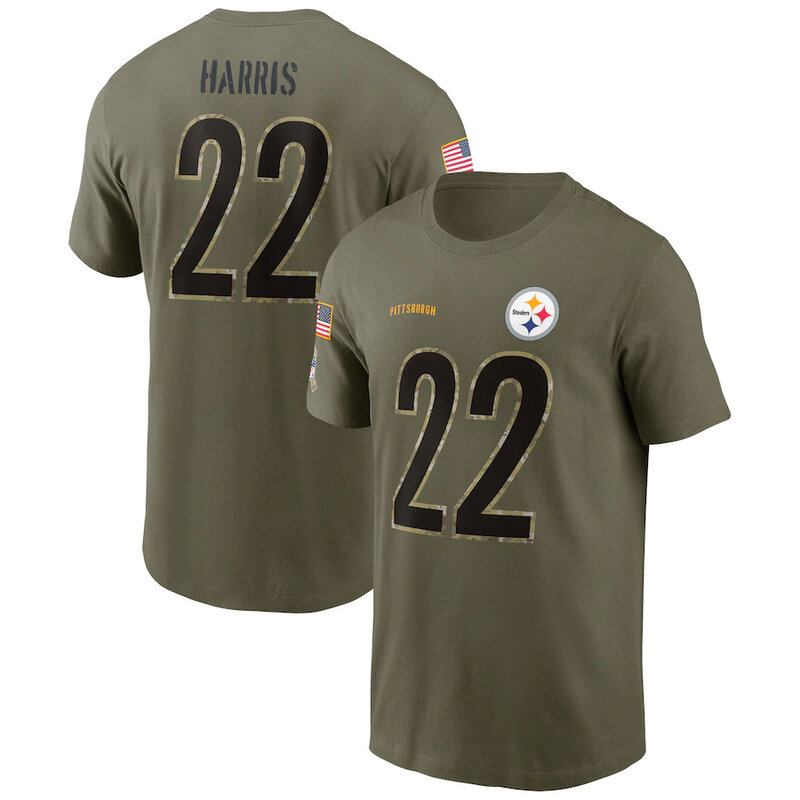 short sleeve crewneck NFL Officially Licensed Pittsburgh Steelers Adult Salute To Service Fan Tee for Men and Women
