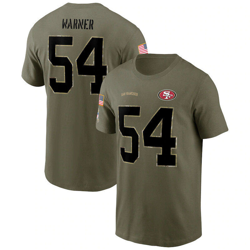 short sleeve crewneck NFL Officially Licensed San Francisco 49ers Adult Salute To Service Fan Tee for Men and Women