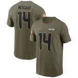 short sleeve crewneck NFL Officially Licensed Seattle Seahawks Adult Salute To Service Fan Tee for Men and Women