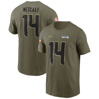 short sleeve crewneck NFL Officially Licensed Seattle Seahawks Adult Salute To Service Fan Tee for Men and Women