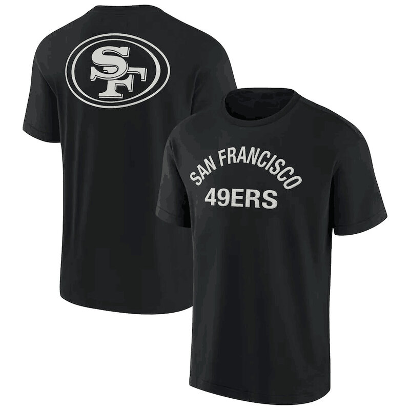 NFL San Francisco 49ers Team Logo Short Sleeve Polyester Performance game day Shirt,crewneck 3d print tee for football fans