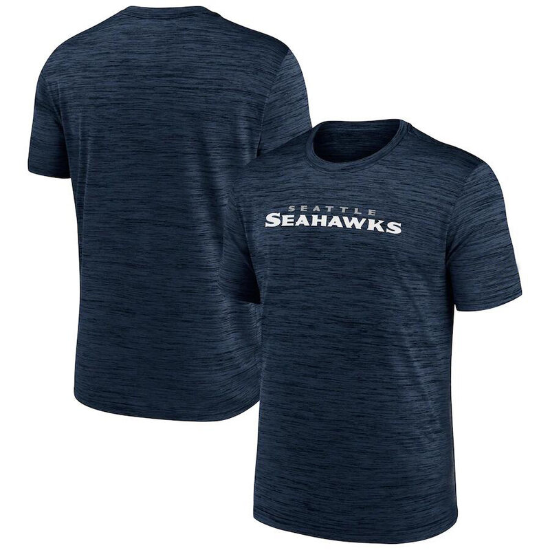 NFL Seattle Seahawks Team Logo Short Sleeve Polyester Shirt,crewneck 3d graphic tee for football fans