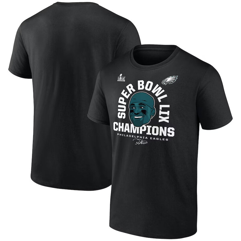 NFL Super Bowl Champions Philadelphia Eagles Jersey Black - Eagles 2025 Super Bowl Shirt for NFL football fans