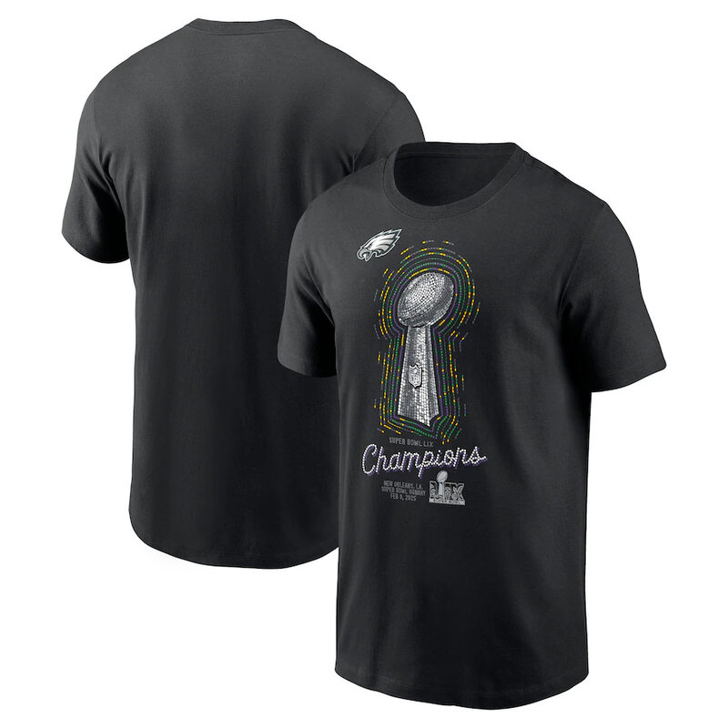 NFL Super Bowl Champions Philadelphia Eagles Shirt Black - Eagles 2025 Super Bowl Shirt for NFL football fans