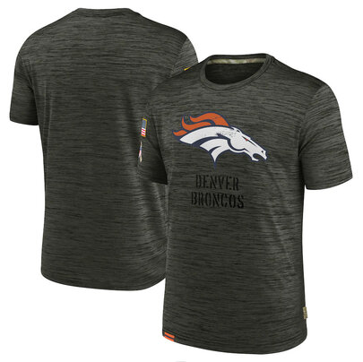 NFL Denver Broncos Football gear Short Sleeve Crewneck Tee Quick Dry Workout running gym sport Shirt