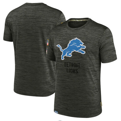 NFL Detroit Lions Football gear Short Sleeve Crewneck Tee Quick Dry Workout running gym sport Shirt