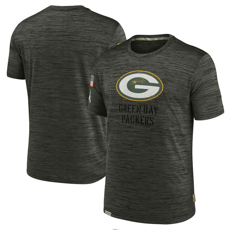 NFL Green Bay Packers Football gear Short Sleeve Crewneck Tee Quick Dry Workout running gym sport Shirt