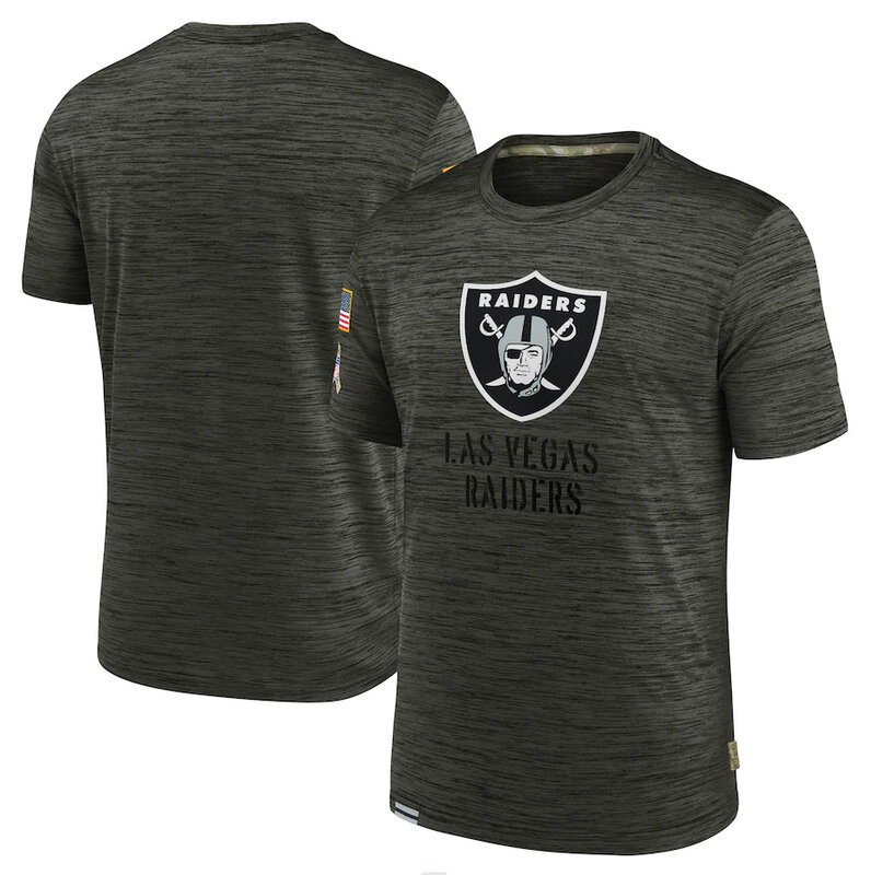 NFL Las Vegas Raiders Football gear Short Sleeve Crewneck Tee Quick Dry Workout running gym sport Shirt