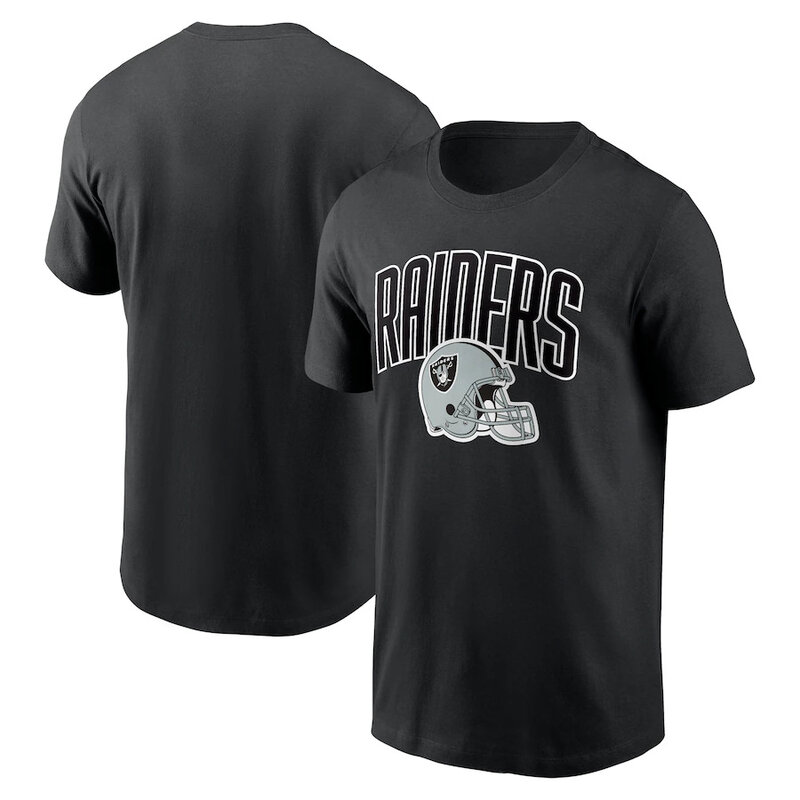 NFL Las Vegas Raiders Football Tee Short Sleeve Crewneck Quick Dry Workout running gym Shirt