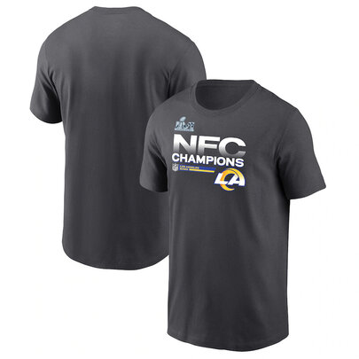 short sleeve crewneck NFL Los Angeles Rams Super Bowl Gear,football Apparel,NFL fan jersey tee