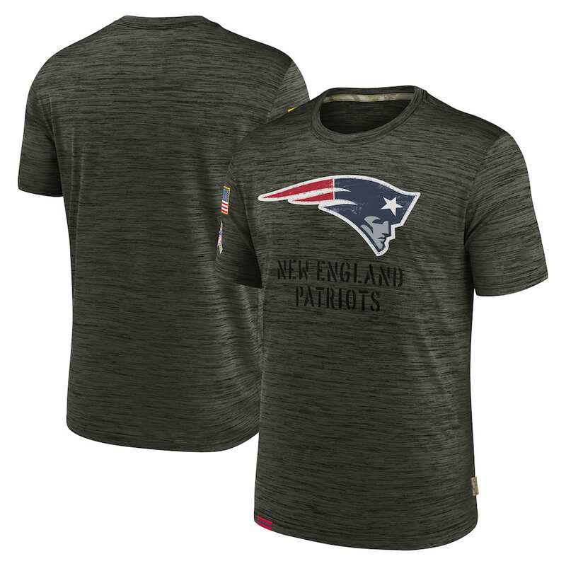 NFL New England Patriots Football gear Short Sleeve Crewneck Tee Quick Dry Workout running gym sport Shirt