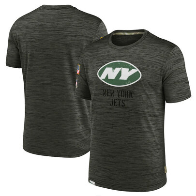 NFL New York Jets Football gear Short Sleeve Crewneck Tee Quick Dry Workout running gym sport Shirt