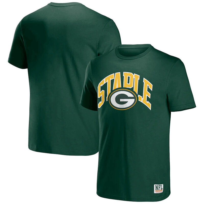 NFL x Staple Green Bay Packers Short Sleeve Crewneck 3D Print Football Tee Shirt