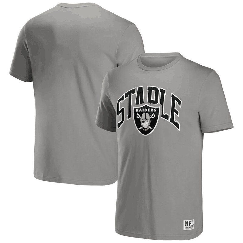NFL x Staple Las Vegas Raiders Short Sleeve Crewneck 3D Print Football Tee Shirt