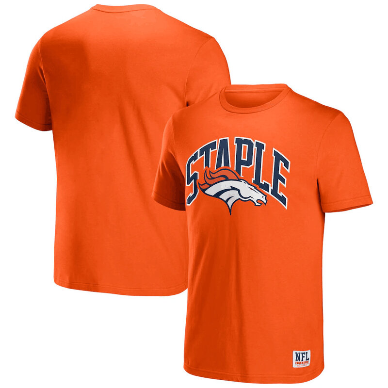 NFL x Staple Denver Broncos Short Sleeve Crewneck 3D Print Football Tee Shirt