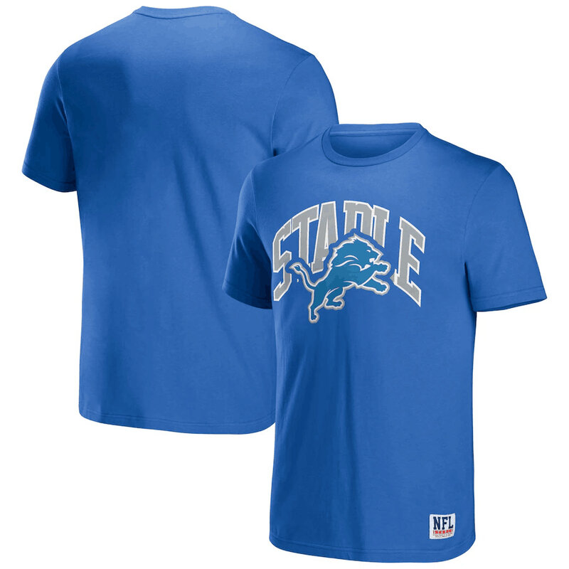 NFL x Staple Detroit Lions Short Sleeve Crewneck 3D Print Football Tee Shirt