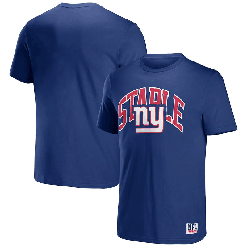 NFL x Staple New York Giants Short Sleeve Crewneck 3D Print Football Tee Shirt