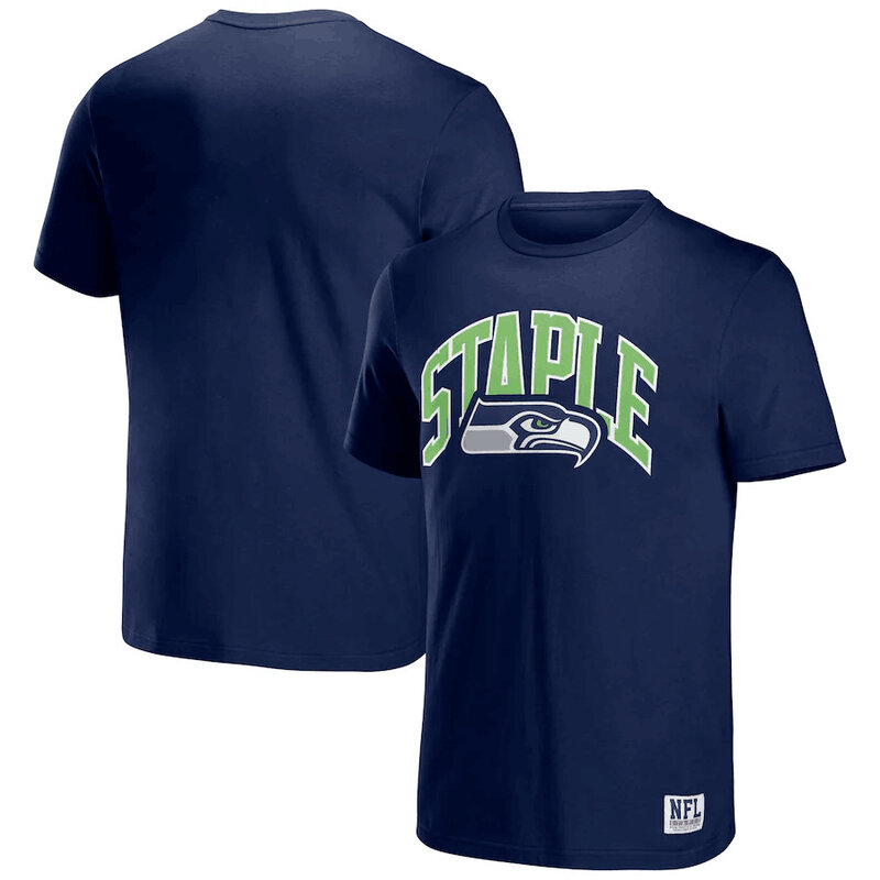 NFL x Staple Seattle Seahawks Short Sleeve Crewneck 3D Print Football Tee Shirt