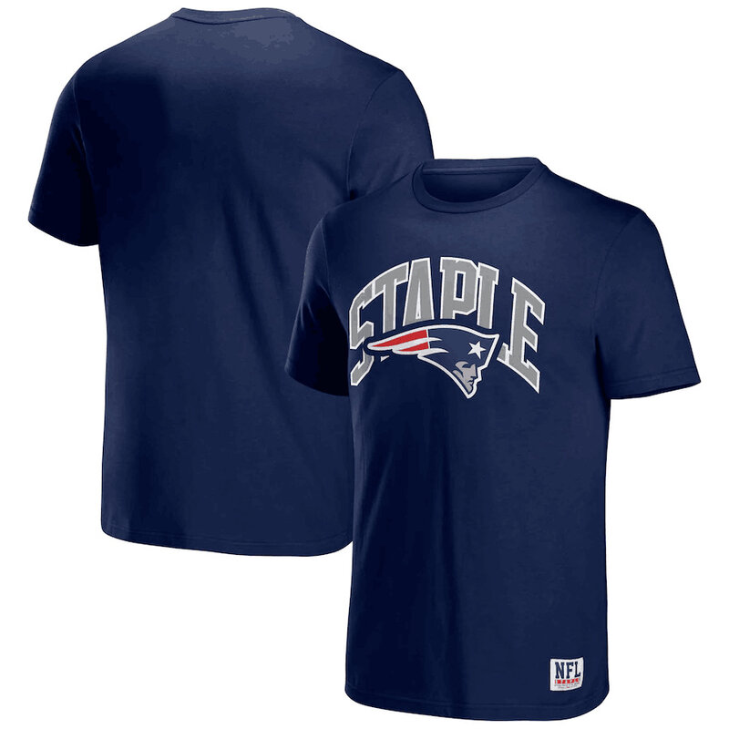 NFL x Staple New England Patriots Short Sleeve Crewneck 3D Print Football Tee Shirt