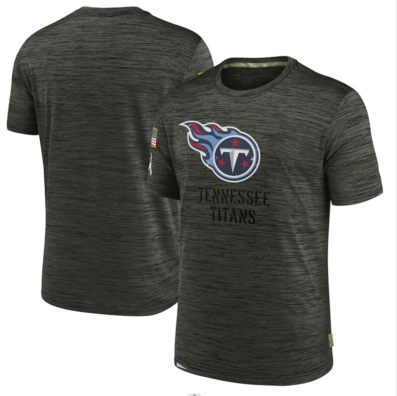 NFL Tennessee Titans Football gear Short Sleeve Crewneck Tee Quick Dry Workout running gym sport Shirt